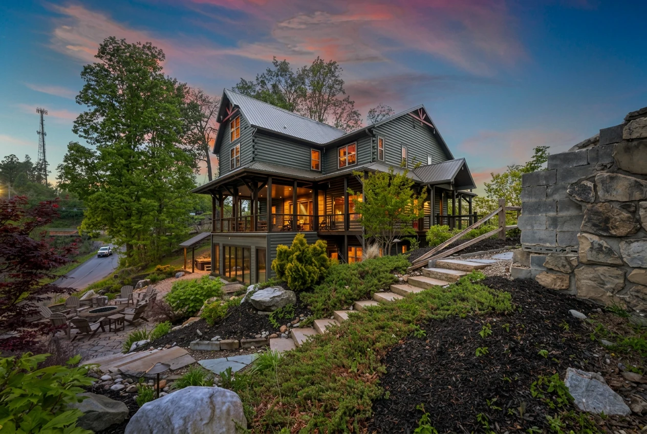 Wooded cabin retreat in the Smoky Mountains near Gatlinburg